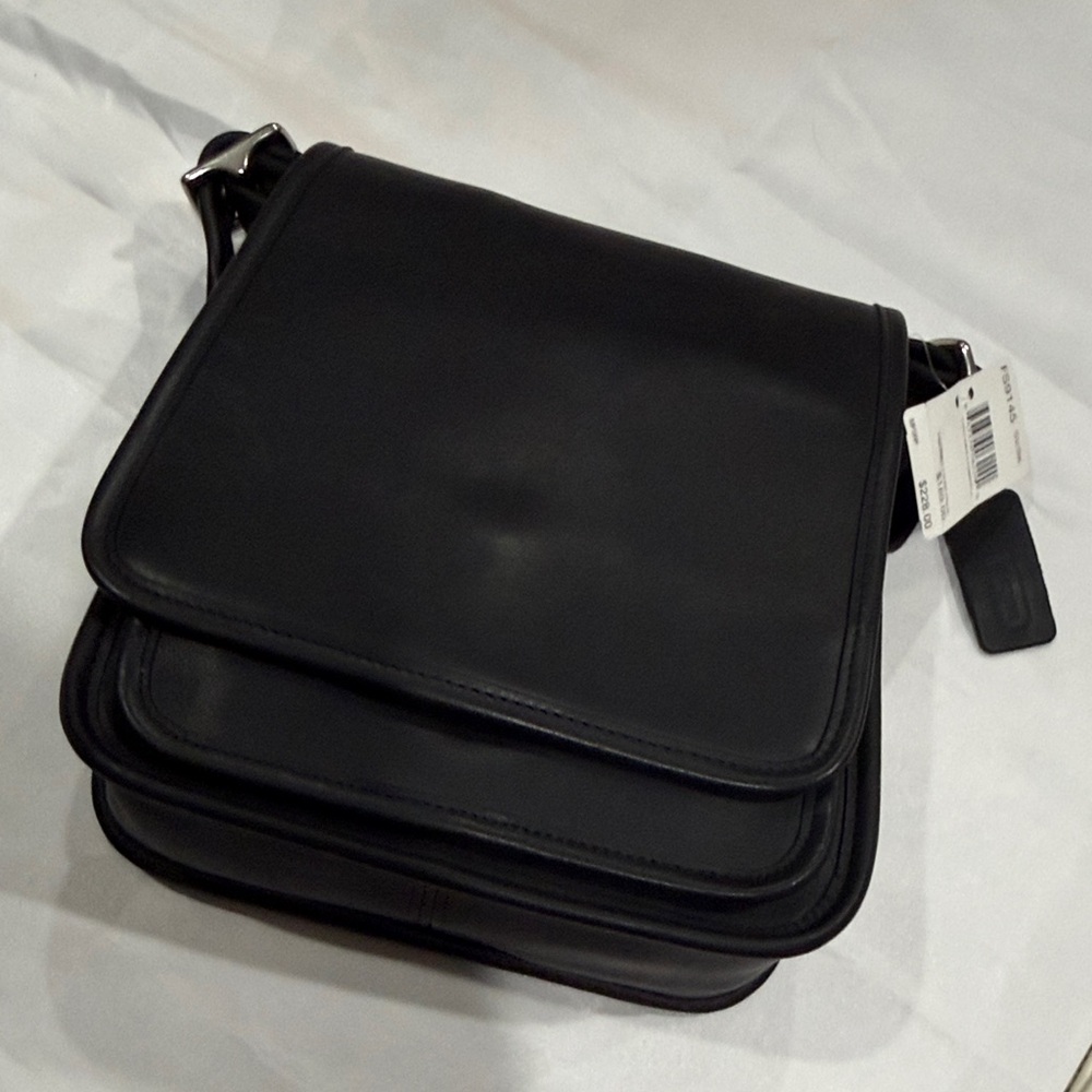 Men's Black Leather Crossbody Bag - Classic Organizer